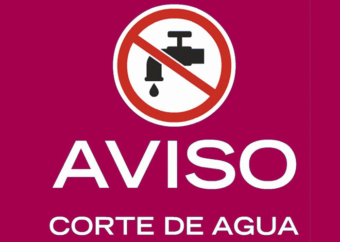 Previstos dos cortes de suministro de agua para este lunes 14 en Santa Bárbara y San Bernardo