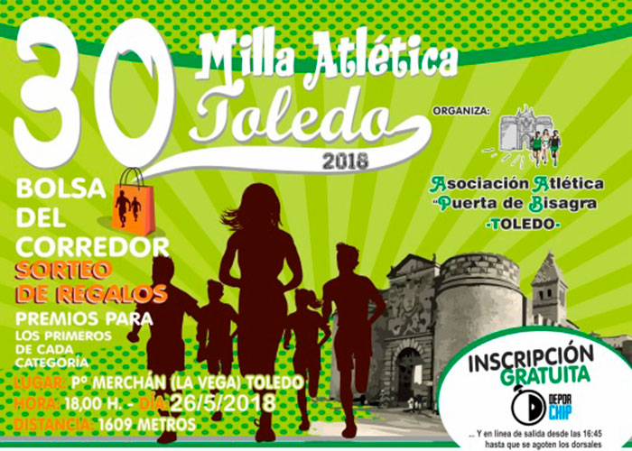 La Milla Atlética de Toledo cumple tres décadas de historia y deporte con una nueva cita este sábado en el Paseo Merchán