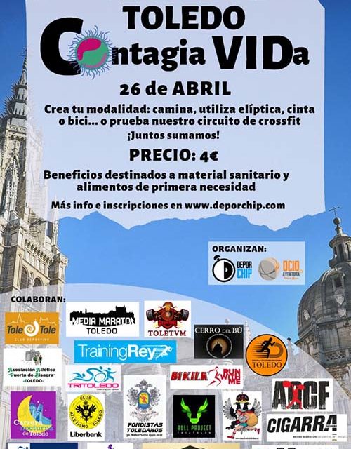Los toledanos están llamados a una cita deportiva solidaria desde sus casas el próximo 26 de abril para hacer frente al Covid-19
