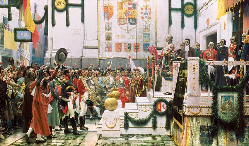 Revolución liberal, Cortes de Cádiz y Constitución de 1812